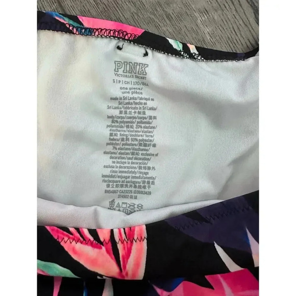 PINK By Victoria’s Secret One Piece Cut Out Floral Swimsuit Size Small - Picture 3 of 4